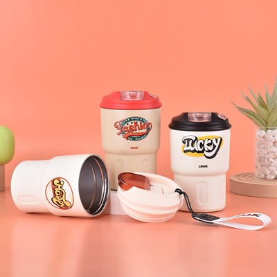 Custom Logo 350ml Edelstahl Tasse Portable Reise Wasserflasche für Studenten Geschenk
