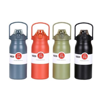 Portable Sprungkappe Wasserflasche für Outdoor-Aktivitäten aus 304 Edelstahl