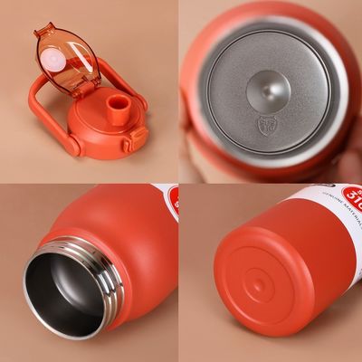 Portable Sprungkappe Wasserflasche für Outdoor-Aktivitäten aus 304 Edelstahl