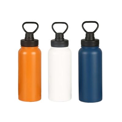 Direkt tragbare Vakuumisolierte Sportflaschen aus Edelstahl 1000 ml mit Griff