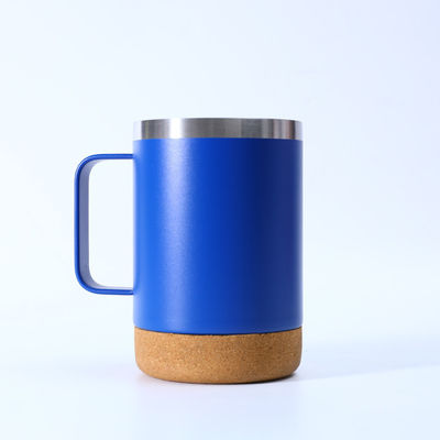 Stylische Edelstahl-Kaffee-Tasse 12oz/16oz mit Korkboden und HANDGREIP