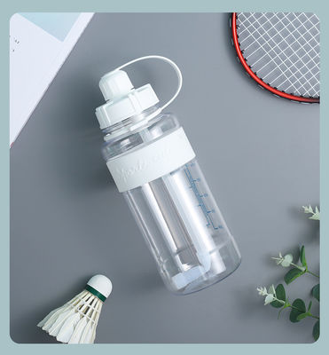 Unisex direkt trinken 1000 ml BPA frei Tritan Motivations Fitnessstudio Plastik Wasserflasche mit Zeitmarker
