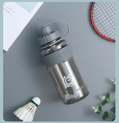 Unisex direkt trinken 1000 ml BPA frei Tritan Motivations Fitnessstudio Plastik Wasserflasche mit Zeitmarker