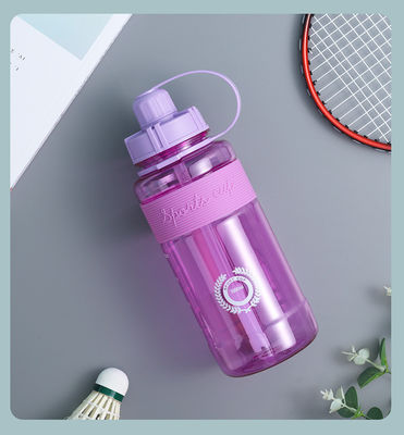 Unisex direkt trinken 1000 ml BPA frei Tritan Motivations Fitnessstudio Plastik Wasserflasche mit Zeitmarker