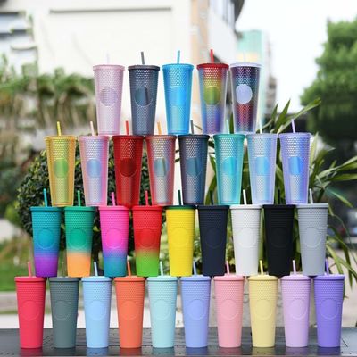 Country Design Stil 24oz Diamant gefüllter Tumbler Doppelmauerte Strahlende Wasserflasche