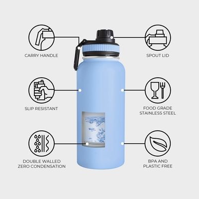 32oz Edelstahl Doppelwand Isolierte Sportflasche für Studenten Portabilität