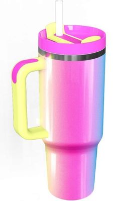 angepasste Farbe 40oz Kapazität Edelstahl Reisetumbler mit Griff für unterwegs