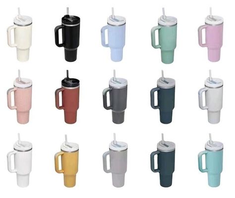 angepasste Farbe 40oz Kapazität Edelstahl Reisetumbler mit Griff für unterwegs