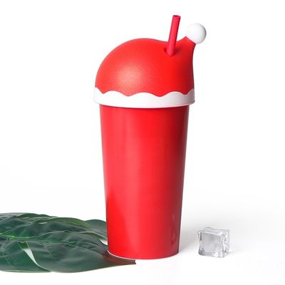 Custom Logo 600ml wiederverwendbarer Kunststoff Weihnachtsbecher für Kinder persönlicher Weihnachtsmann