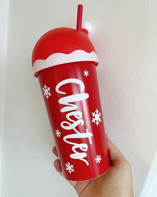 20 OZ Weihnachtskaffeebecher 600 ml Luxus Custom Logo Neuheit Strohbecher für Weihnachten