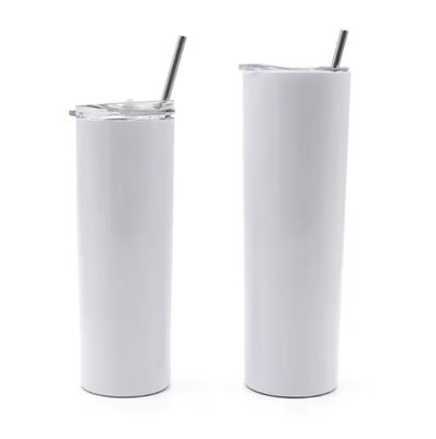 Wasserflasche aus Edelstahl mit Deckel und Stroh
