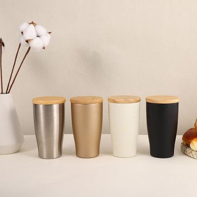 Portable Creative 350ml Vintage Holzkorn Plastik-Wasserflasche für Reisezeiten