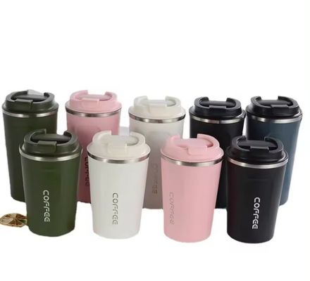 LID Umweltschutzfreundlich Doppelmauerte Edelstahl Reisekoffeemug Vakuum Isolierte wiederverwendbare Kaffeekuppe