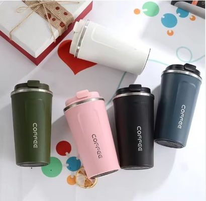 LID Umweltschutzfreundlich Doppelmauerte Edelstahl Reisekoffeemug Vakuum Isolierte wiederverwendbare Kaffeekuppe