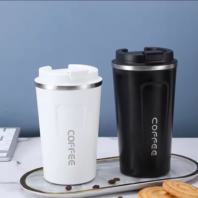 LID Umweltschutzfreundlich Doppelmauerte Edelstahl Reisekoffeemug Vakuum Isolierte wiederverwendbare Kaffeekuppe