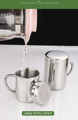 Anpassbare Wasserflasche aus Edelstahl 304 mit Griff und Deckel 210 ml/300 ml/400 ml Direkt
