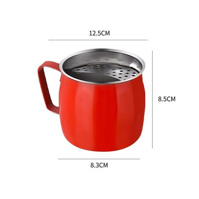 Direkte Lieferung 304 Edelstahl Teetasse Portable Food Grade Becher mit Halbmondfilter