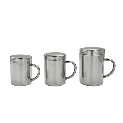 304 Edelstahl Kaffeebecher Umweltschonender Reiseglas Trinkbecher mit HANDGREIP