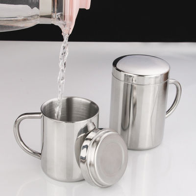 300 ml 400 ml Doppelwand Bierbecher aus Edelstahl mit individuell bedrucktem Logo und Griff