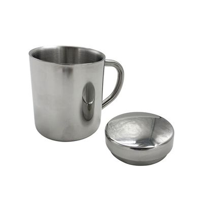 SUS 304 aus Edelstahl Doppelwand Kaffee-Tee-Camping-Tasse mit Deckel Nachhaltige Reise