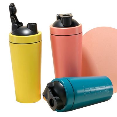Einwand 18/8 Metallprotein-Shaker-Flasche mit Deckel und Mischkugel enthalten