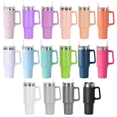 Klassischer Design Stil 40oz Edelstahl Outdoor Tumbler mit Griff und Stroh für OEM