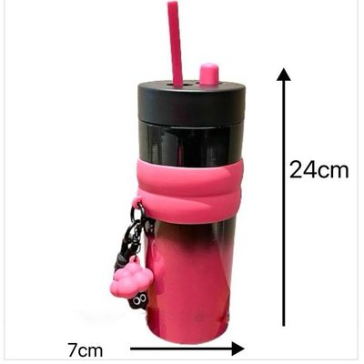 710ML Edelstahl-Kaffee-Tumbler Leckdichtes Camping-Thermalbecher mit Stroh und individuellem Logo