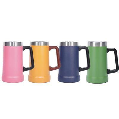 Minimalistischer Design-Stil Anpassungsfähiger Vakuum Doppelwand Isolierung Edelstahl Kaffee Bier Tasse mit Griff
