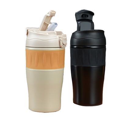 500 ml Edelstahl-Kaffeebecher mit LID-Kustom-Logo Trinkbecher und Lebensmittelstroh