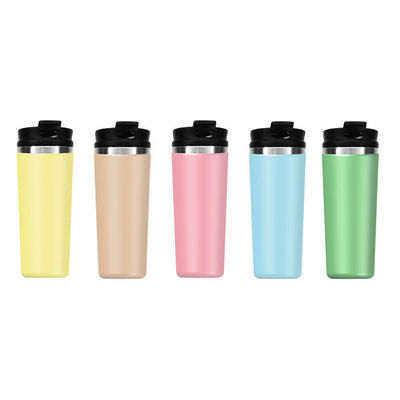 Doppelwand Vakuum Reise Kaffeetasse mit Deckel Stroh Logo Skinny Tumbler Stahl Tassen