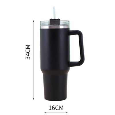 Anpassungslogo akzeptabel Gerade Edelstahl 40Oz Tumbler mit Griff und Stroh