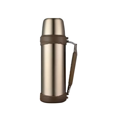 Edelstahl 1000 ml Wasserflasche Thermische Vakuum Isolierte Tasse mit Handgriff Kugelform