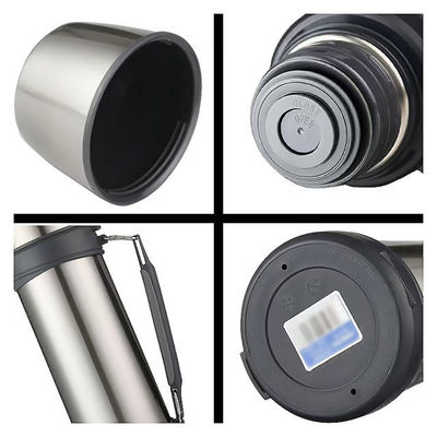 Edelstahl 1000 ml Wasserflasche Thermische Vakuum Isolierte Tasse mit Handgriff Kugelform