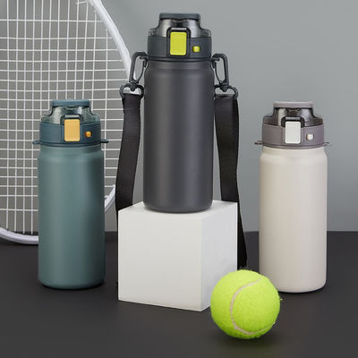 600 ml Vakuumflasche mit Handgriff, Wärmedämmung aus Edelstahl Sportflasche