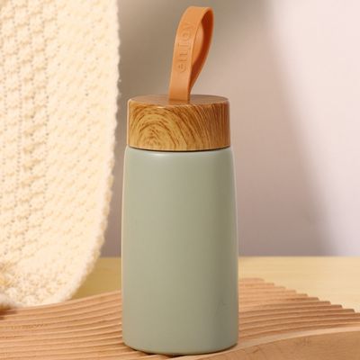 Vakuumflaschen Thermosen Kleinkapazität Isolierte Tasse mit kreativem Holzkorndesign