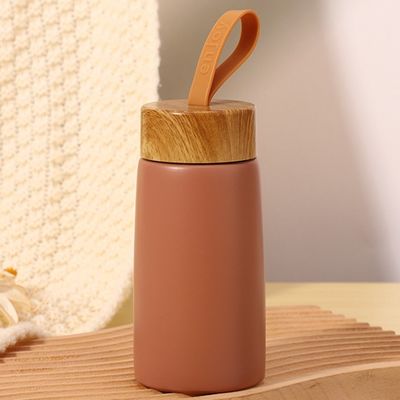 Vakuumflaschen Thermosen Kleinkapazität Isolierte Tasse mit kreativem Holzkorndesign