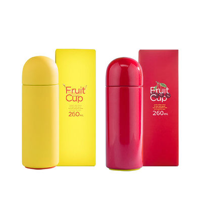 Cerise Custom Logo Soft Touch 260 ml Doppelwand Isolierte Vakuumflasche Farbe Edelstahl Wasserflasche