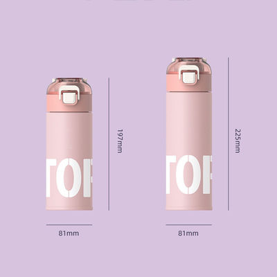 500 ml Vakuumflasche aus Edelstahl, Isolierte Wasserflasche mit 2 Trinkmethoden