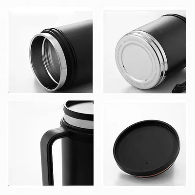 All-Season Double Wall Edelstahl Kaffeetasse mit tragbarem Griff