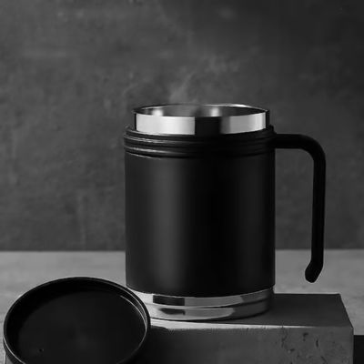 All-Season Double Wall Edelstahl Kaffeetasse mit tragbarem Griff