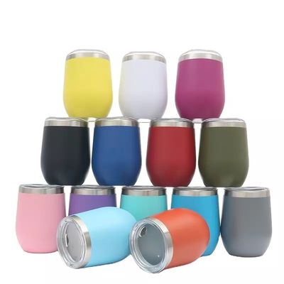 Doppelwandige Edelstahl-Taschen-Eier-Form-Tumbler mit Deckel für 240ml/350ml Kapazität