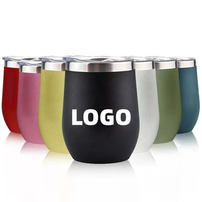 Campingveranstaltung 12oz Edelstahl Isolierter Ei-Mug mit PP-Lebensmitteldeckel