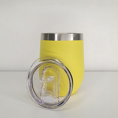 12oz Edelstahl-Kaffee-Tasse Ei-Form Tumbler mit PP Food Grade Deckel