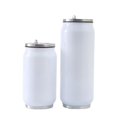 12oz 17oz Doppelwand Soda-Dose aus Edelstahl mit Strohdeckel Getränkehalter