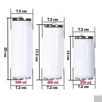 12oz 17oz Doppelwand Soda-Dose aus Edelstahl mit Strohdeckel Getränkehalter