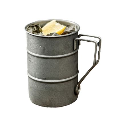 380 ml Metall Reise Camping Kaffeebecher Tragbarer Edelstahl 304 Bierbecher für Wasser