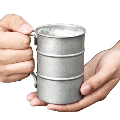 380 ml Metall Reise Camping Kaffeebecher Tragbarer Edelstahl 304 Bierbecher für Wasser