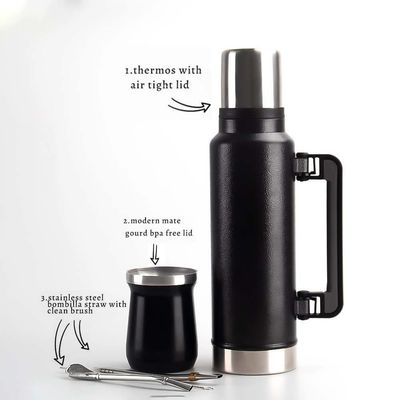 Doppelwandes, isoliertes Heißwasserkessel aus Edelstahl für Reisen und Camping im Freien