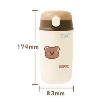 480 ml Kapazität Süße Zeichentrickfilme Kinder Wasserflaschen Tarnthermos für die Rückkehr zur Schule