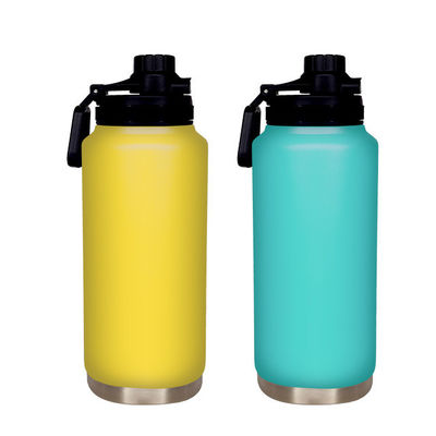 Benutzerdefiniertes Logo Gerade Tasse Edelstahl Wasserflasche 32oz 1000ml Isolierter Metallbecher